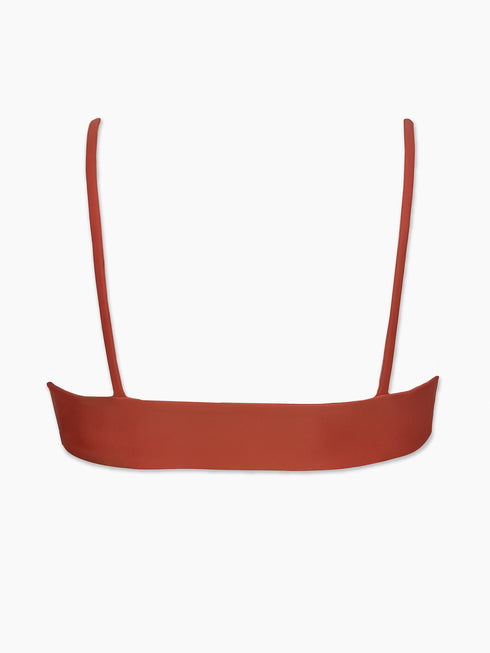 The Amelia Ruffle Edge Top - Terracotta